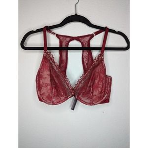 Victoria's Secret Red Lace Bra 34DD
